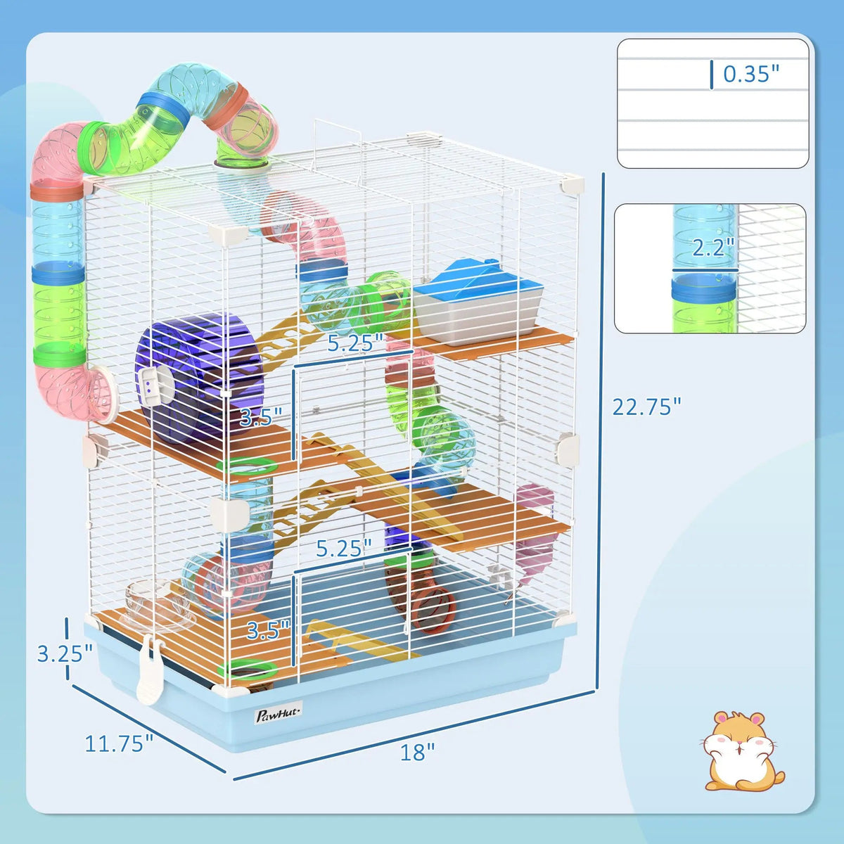 Portable 5-Tier Hamster Cage The Pet & Home Store