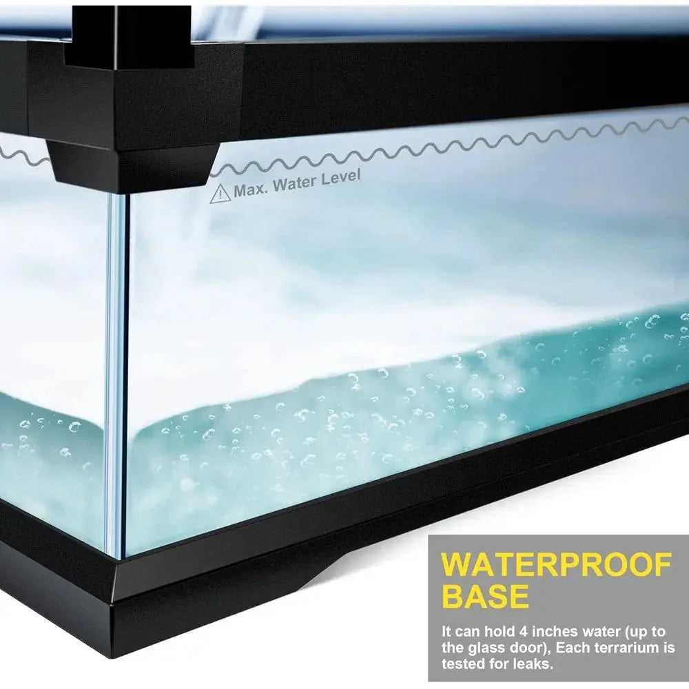 Glass Terrarium Tank With Dual Swing Doors For Reptile Habitats The Pet & Home Store