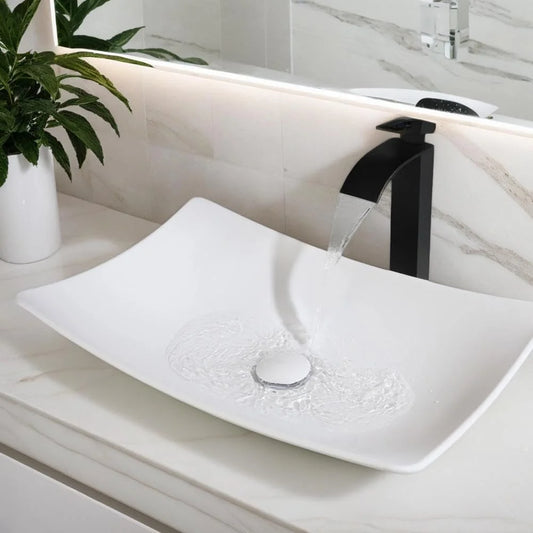 Torayvino Vessel Sink Stone Resin Washbasin Above Counter