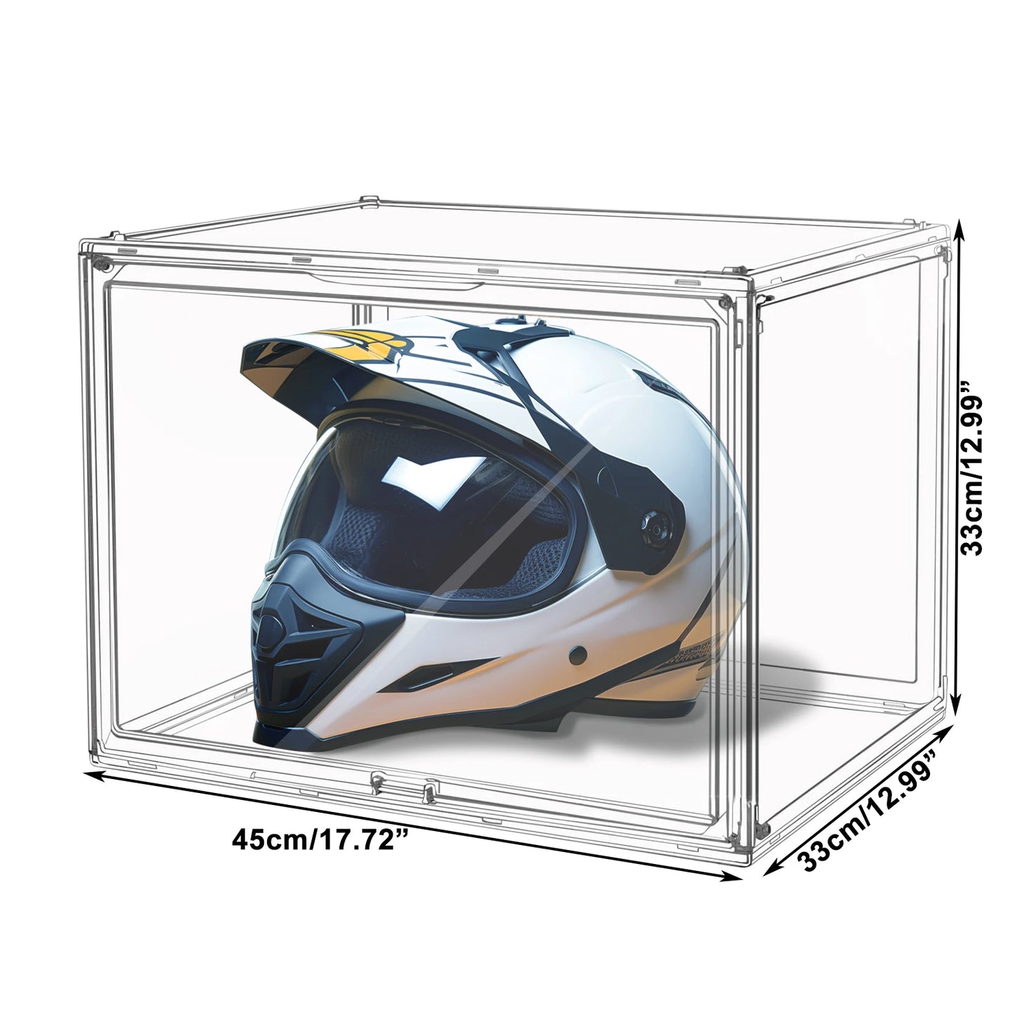 Clear Display Box Organizer Stackable With Magnetic Door For Makeup