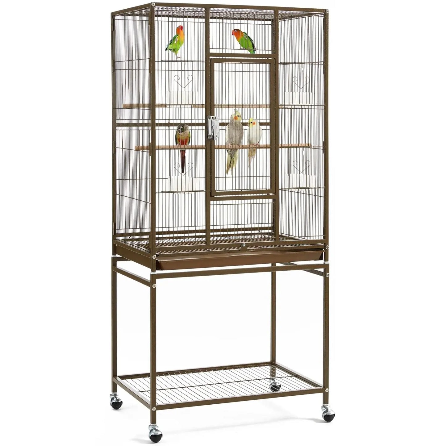 Wrought Iron Parrot Cage Stand For Small Birds And Parakeets