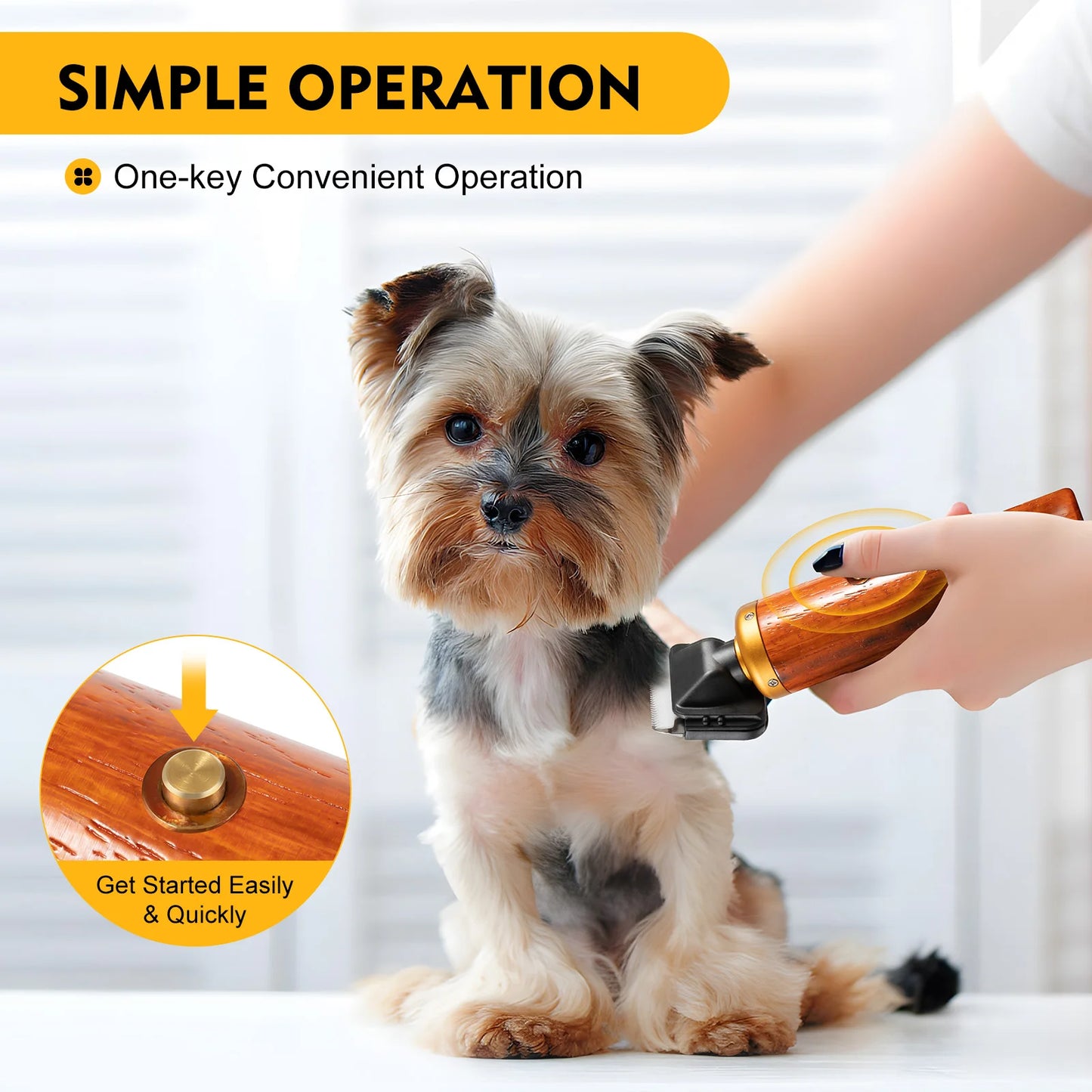 Bymaocar Electric Pet Clipper 55W Corded Shears For Dogs
