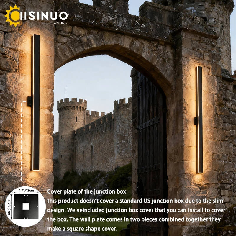 IISINUO Outdoor Porch Light IP67 Dimmable Triac Smart Wall Lamp