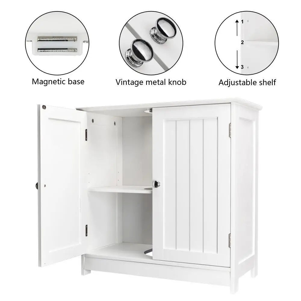 Bathroom Vanity Sink Cabinet Pedestal Under Sink Storage With Shelves