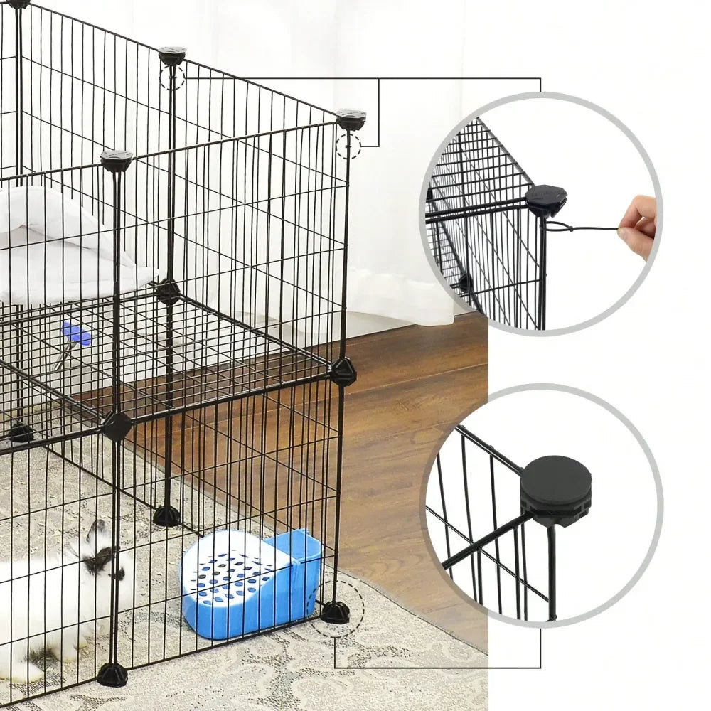 XMSJ Small Animal Playpen For Rabbits And Guinea Pigs