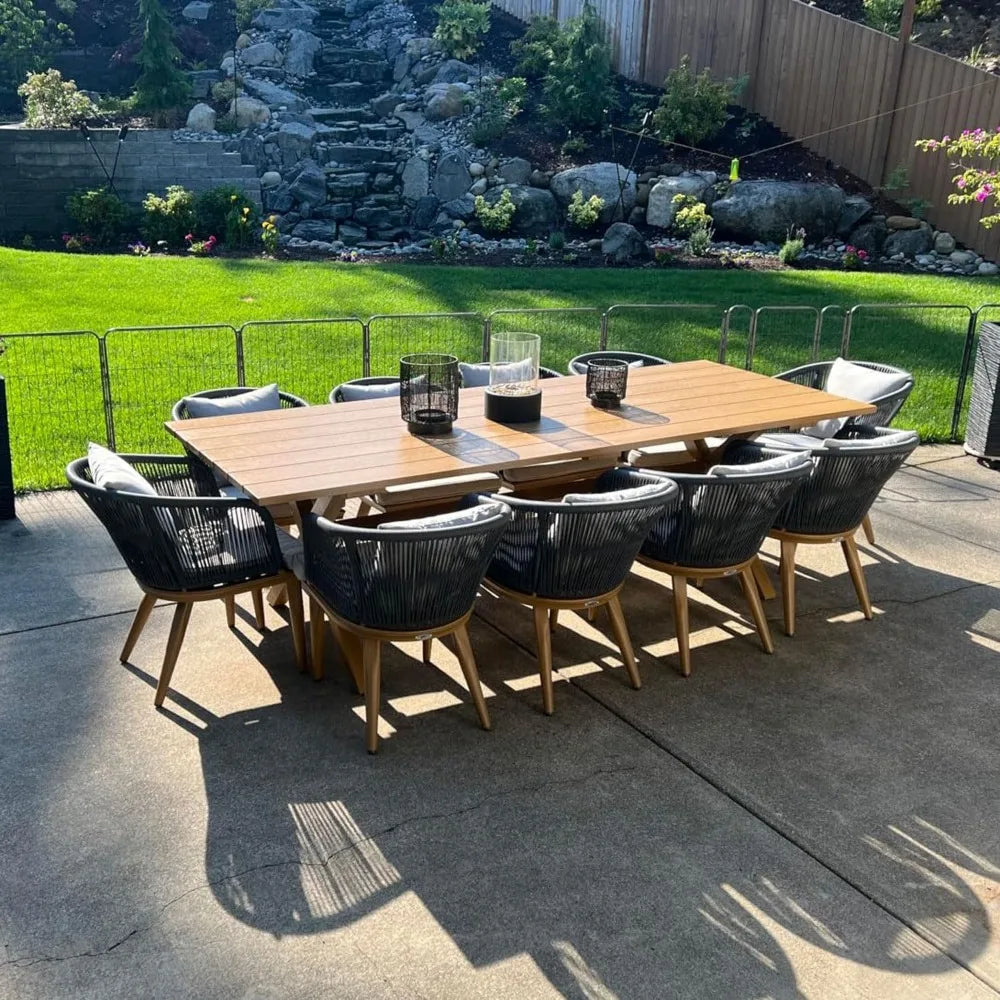 DAFIFY Wicker Outdoor Patio Dining Set With Aluminum Frame