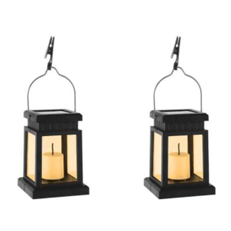 Solar Garden Lights Outdoor Hanging Candle Lamps, Retro Palace Style