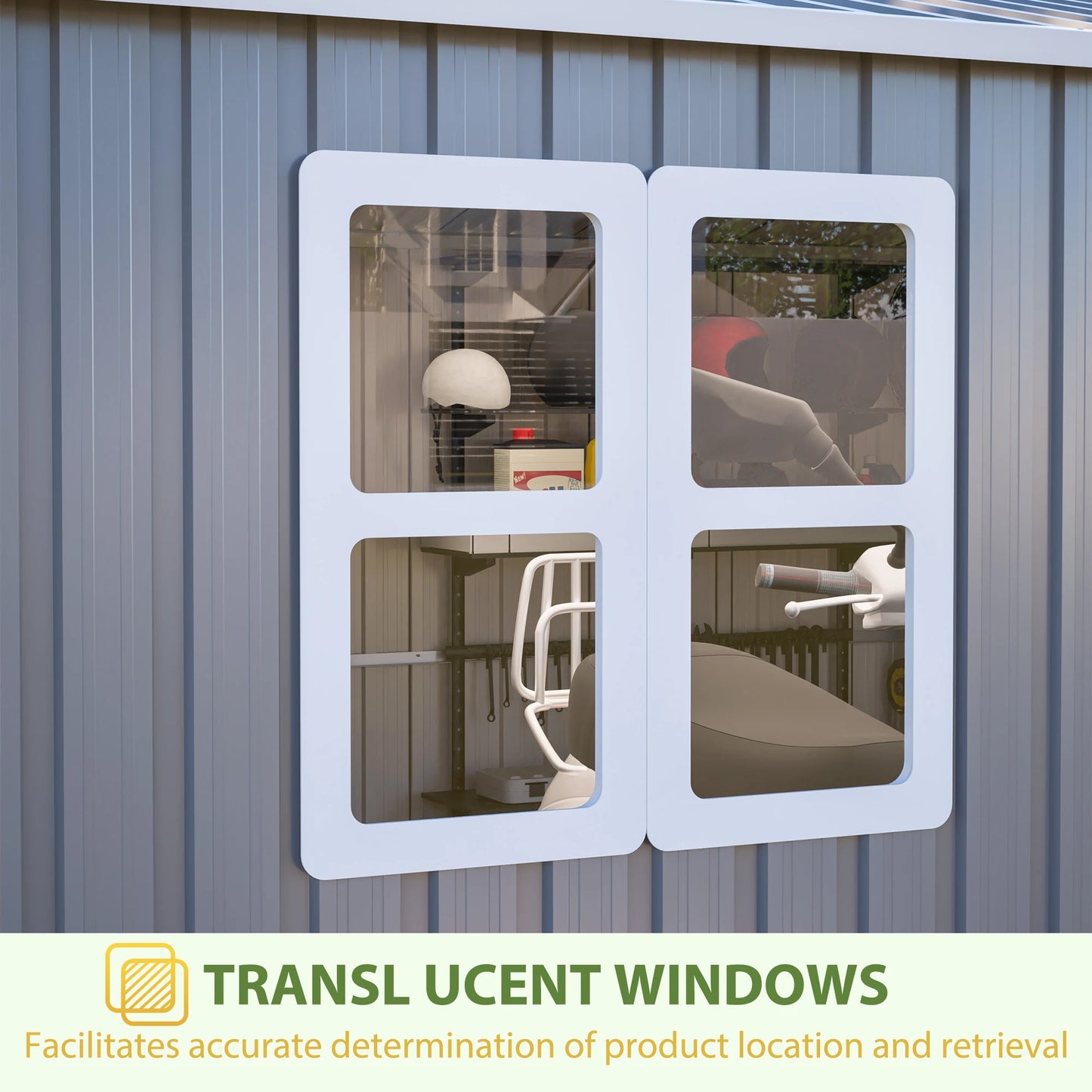 LZBEITEM Lockable Waterproof Metal Outdoor Storage Shed For Backyard