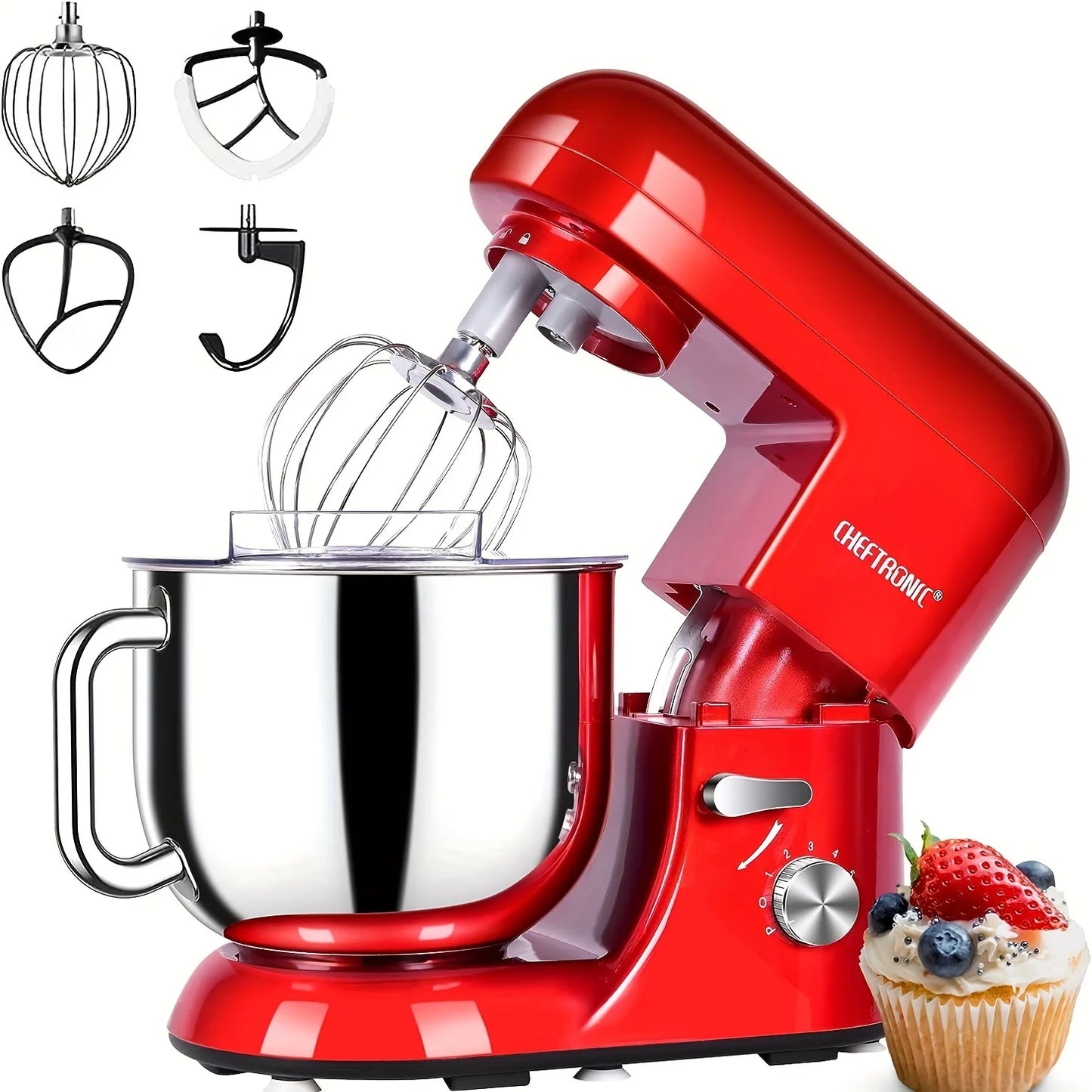 Cheftronic Stand Mixer 650W Tilt-Head Electric With Frother
