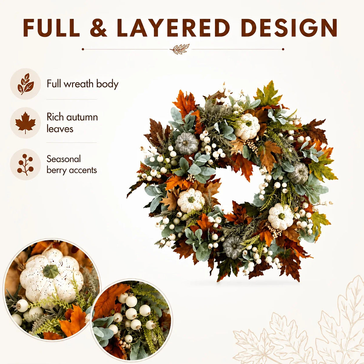 Thanksgiving Wreaths for Front Door The Pet & Home Store