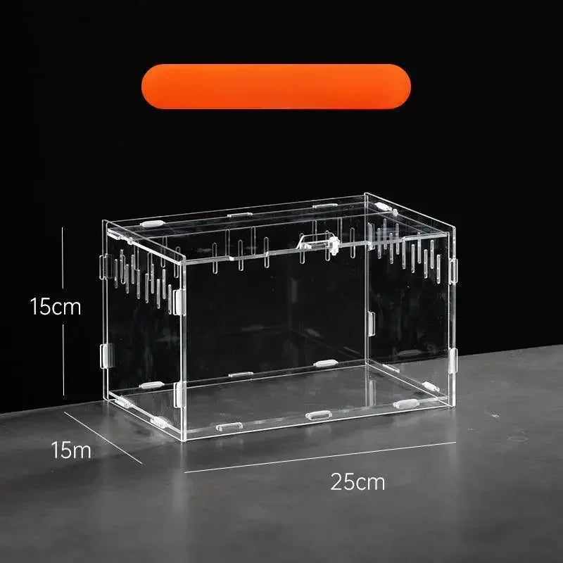 Acrylic Reptile Breeding Box Terrarium Enclosure Transparent