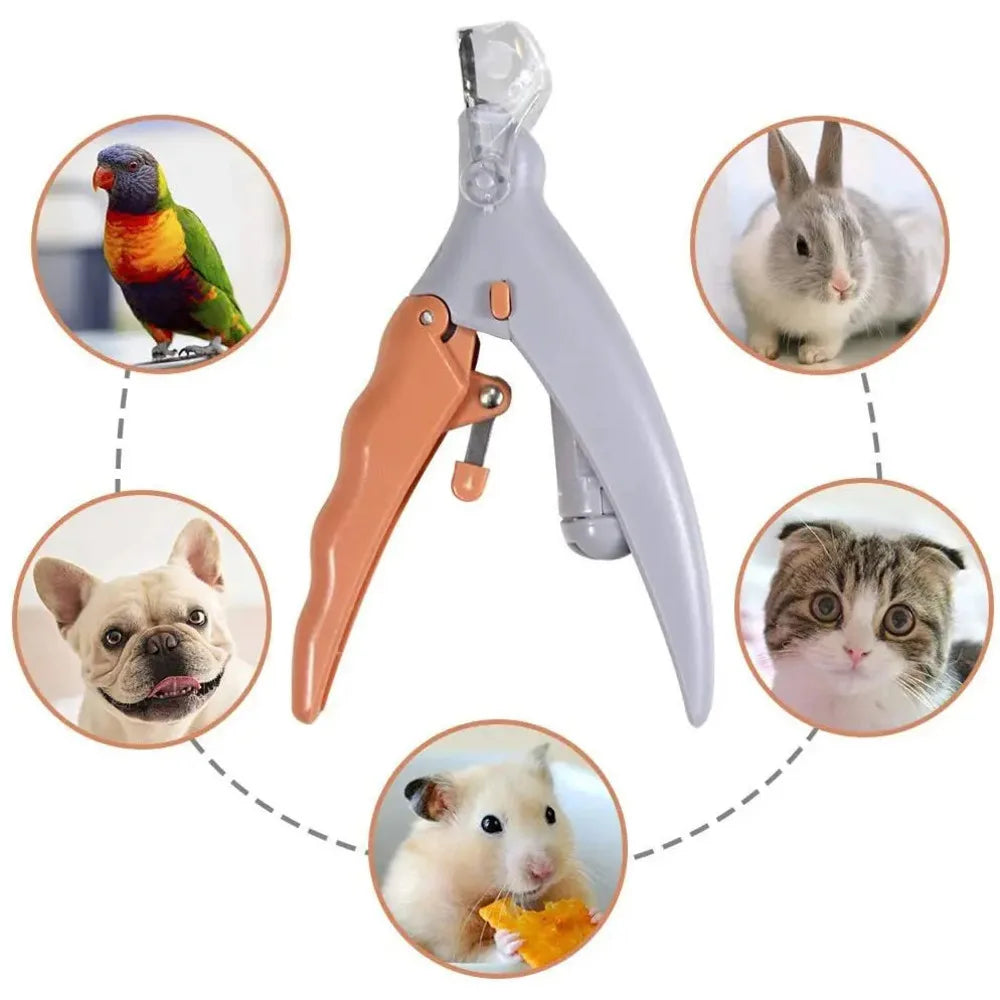 Pet Nail Clipper With LED Light Cats And Dogs StainlessSteel