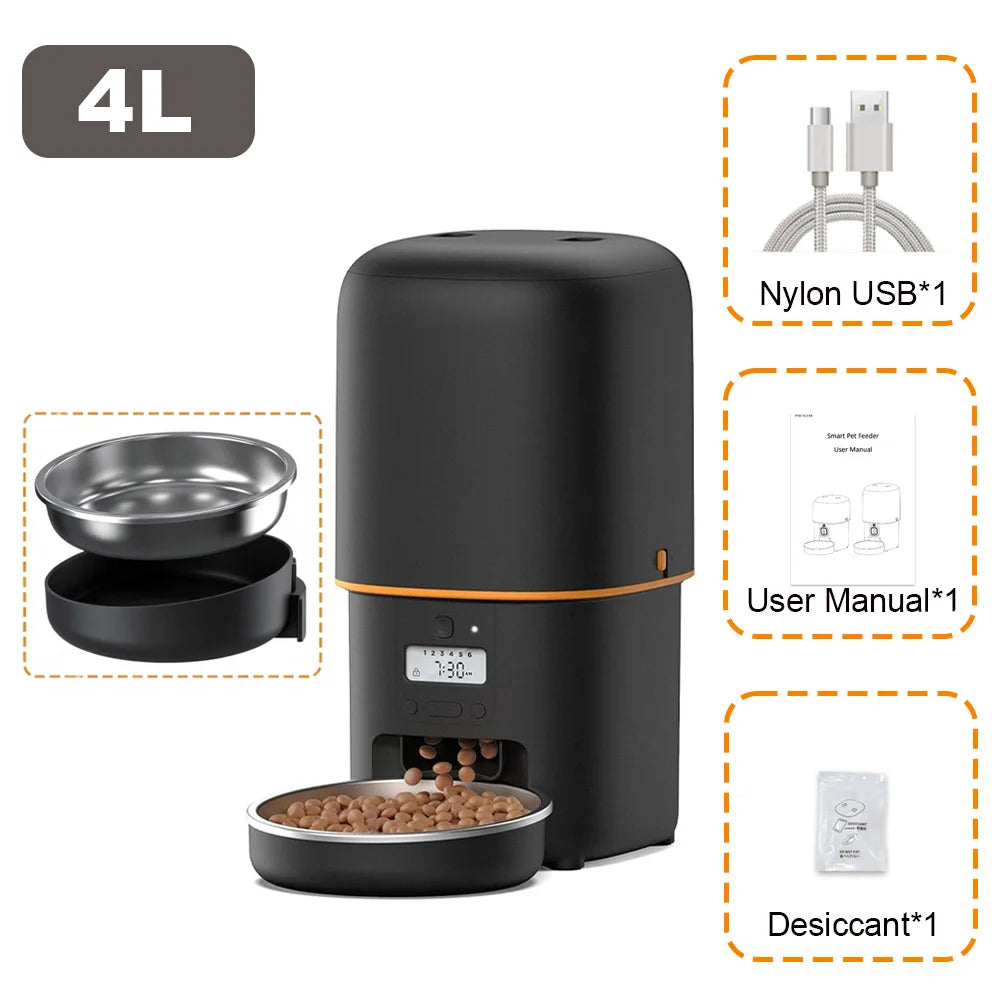 Automatic Dog Feeder 4L Timed Auto Pet Feeder For Cat And Dog With Dry Food Dispenser 1-6 Meals Per Day Timed Small Dog Feeder The Pet & Home Store