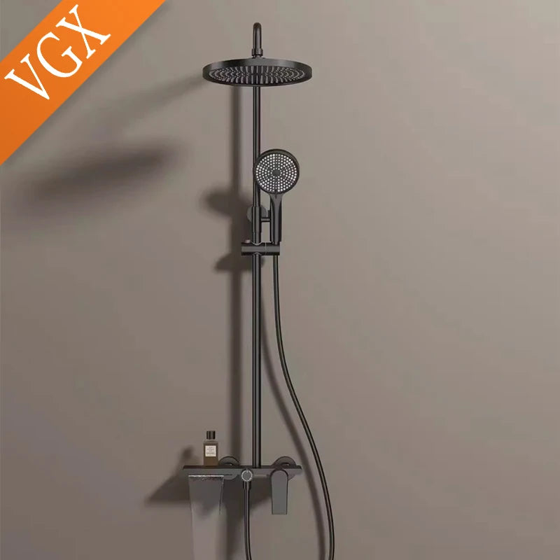VGX Shower System Set 3 Way Rainfall With Hand Shower