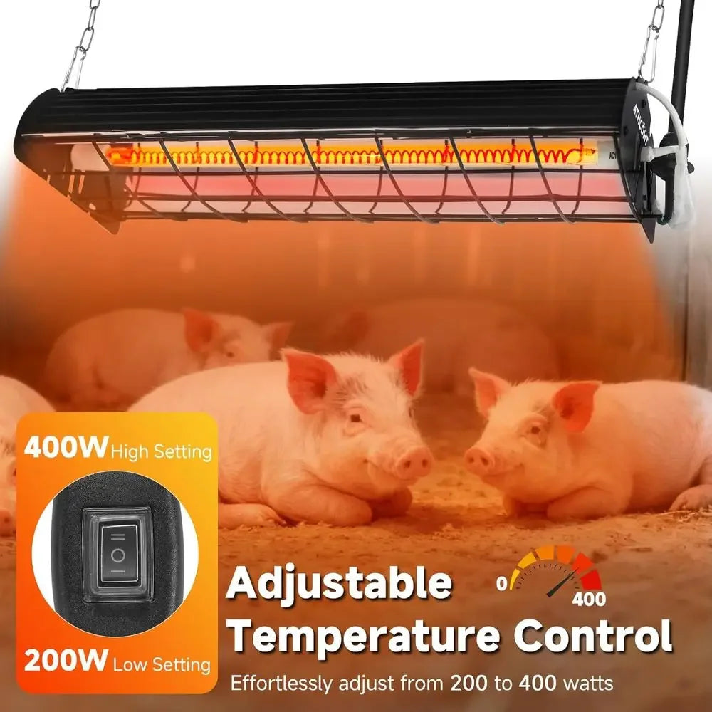 Waterproof Chicken Coop Heater 400W Two Pack With Adjustable Temperature
