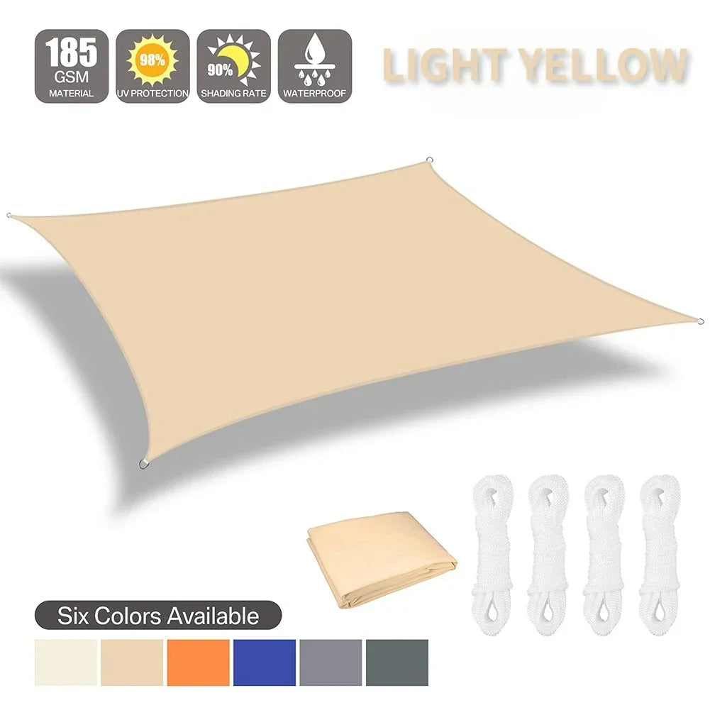 Waterproof Shade Sail Sun Shelter For Outdoor Patio Canopy