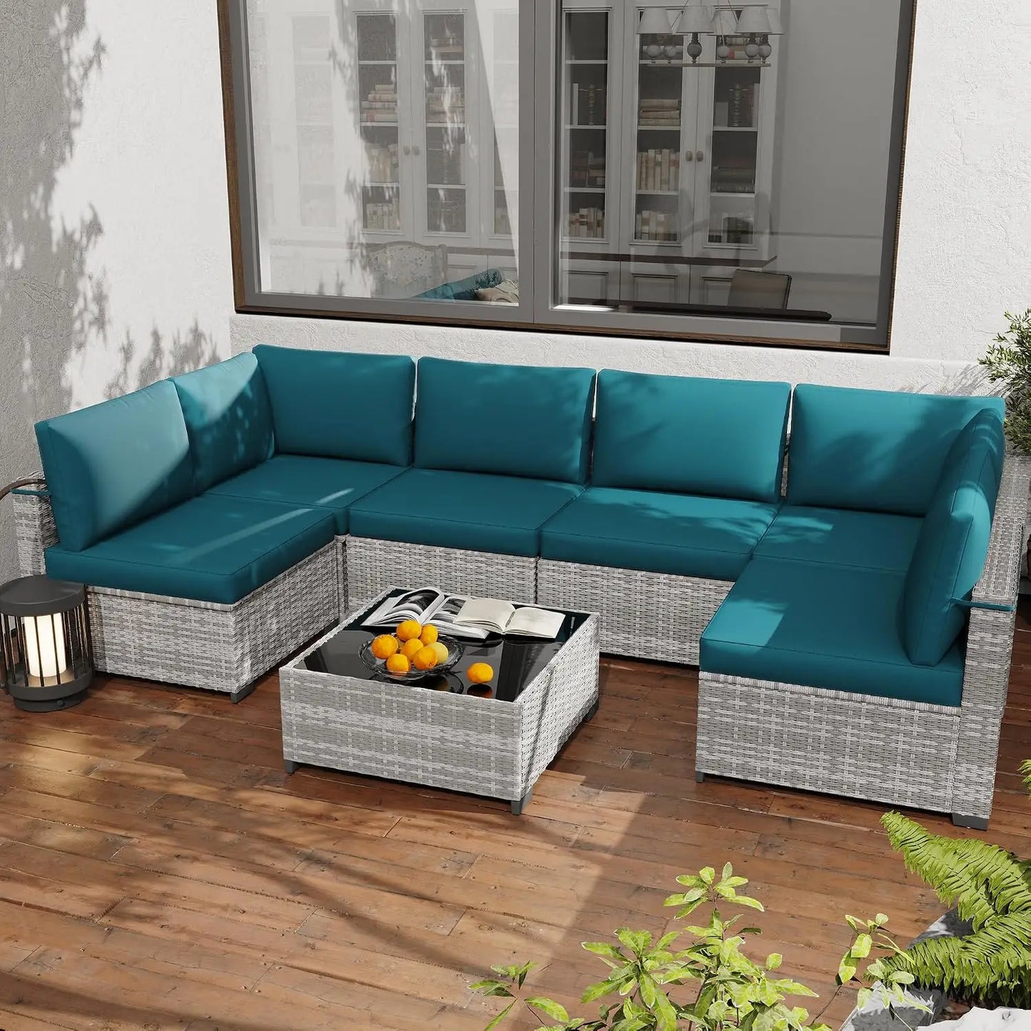 All Weather PE Rattan Modular Sectional Patio Set For Outdoors