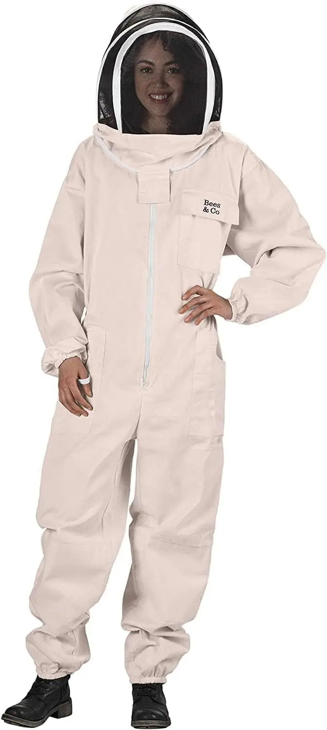Bees And Co U74 Natural Cotton Beekeeper Suit With Veil