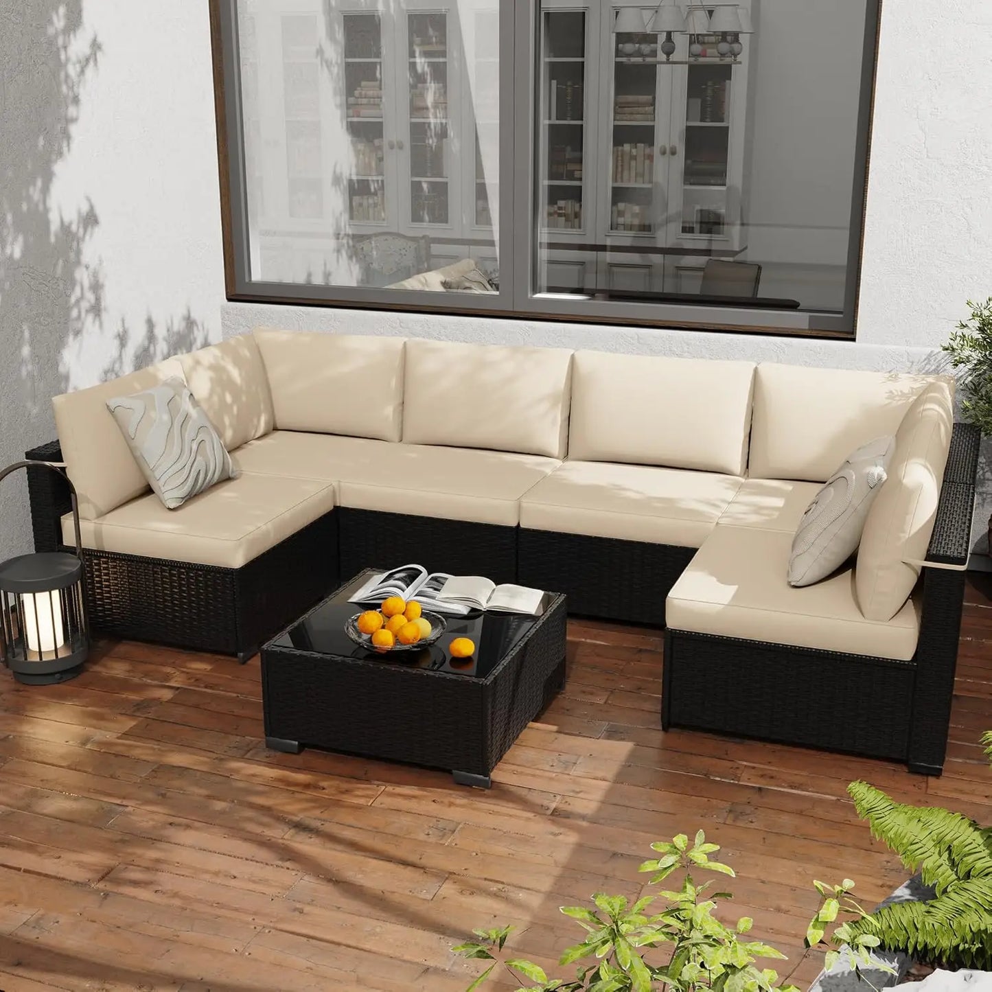 All Weather PE Rattan Modular Sectional Patio Set For Outdoors