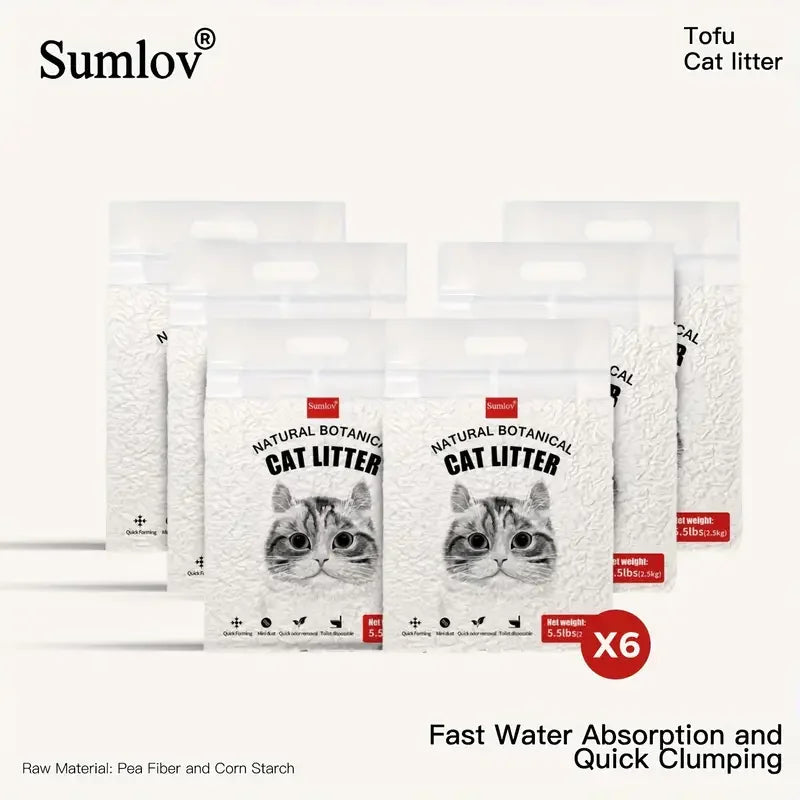Sumlov Tofu Cat Litter Natural Botanical Dust Free Clumping