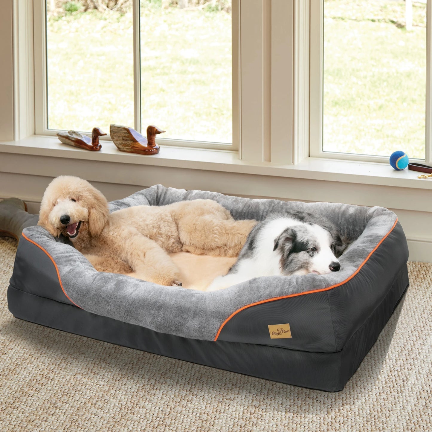 BINGOPAW Large Dog Bed With Removable Washable Cover
