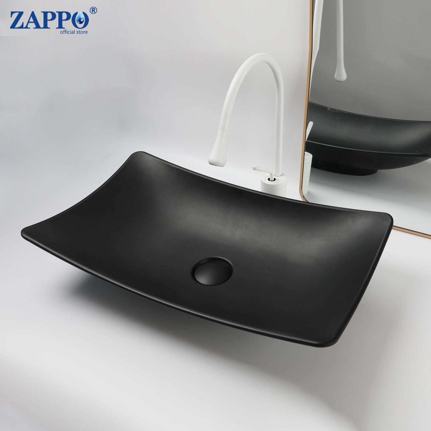 ZAPPO Commercial Bathroom Vessel Sink Large Vessel Sink Bowl With Faucet Above Counter Top Oval Bowl Sinks For Bathroom,Hotel