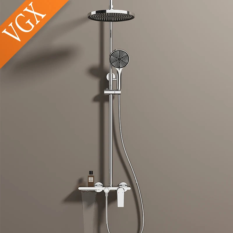 VGX Shower System Set 3 Way Rainfall With Hand Shower