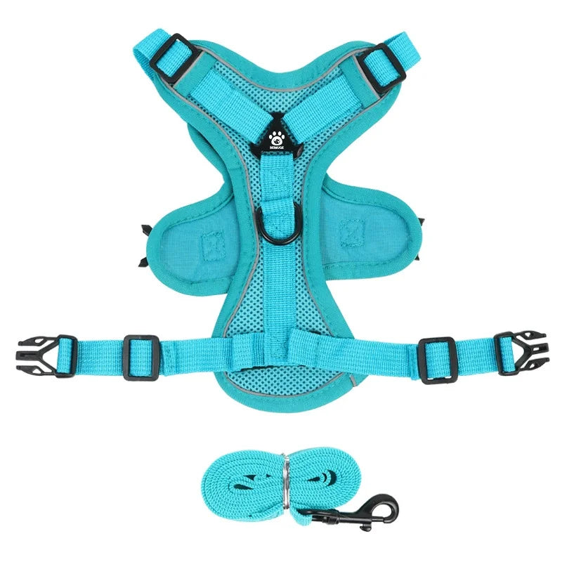 No Pull Dog Harness And Leash Set Reflective Adjustable Vest