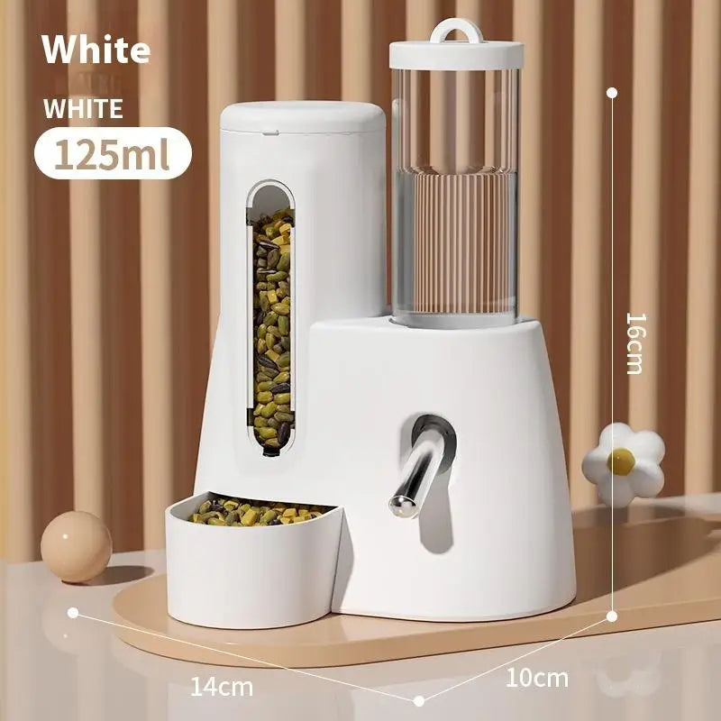 2-In-1 Hamster Feeder And Waterer, Large Capacity Automatic Dispenser