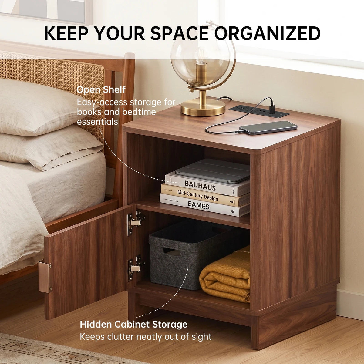 Nightstand with Charging Station The Pet & Home Store
