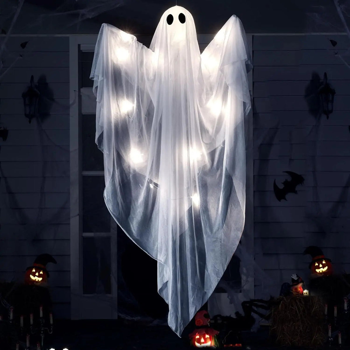 47" Hanging Light up Ghost with Spooky White Light The Pet & Home Store