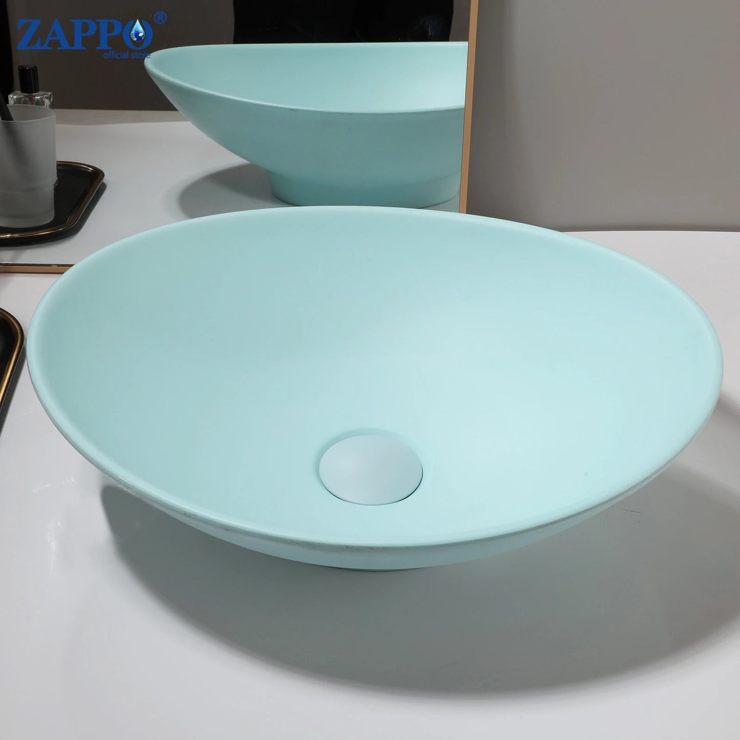 Torayvino Vessel Sink Stone Resin Washbasin Above Counter
