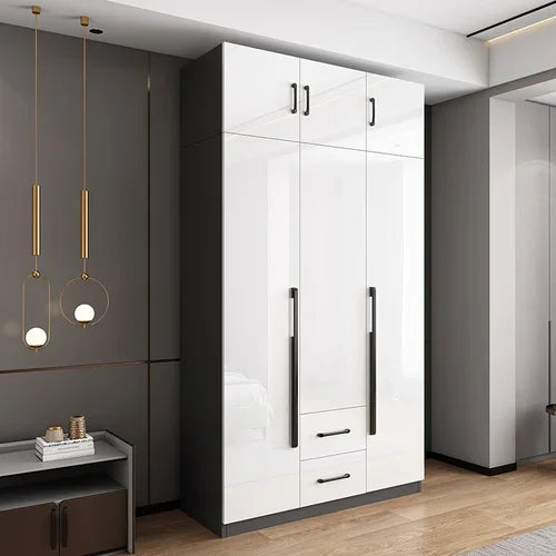 DUTRIEUX Wooden Wardrobe With Kids Drawers And Storage