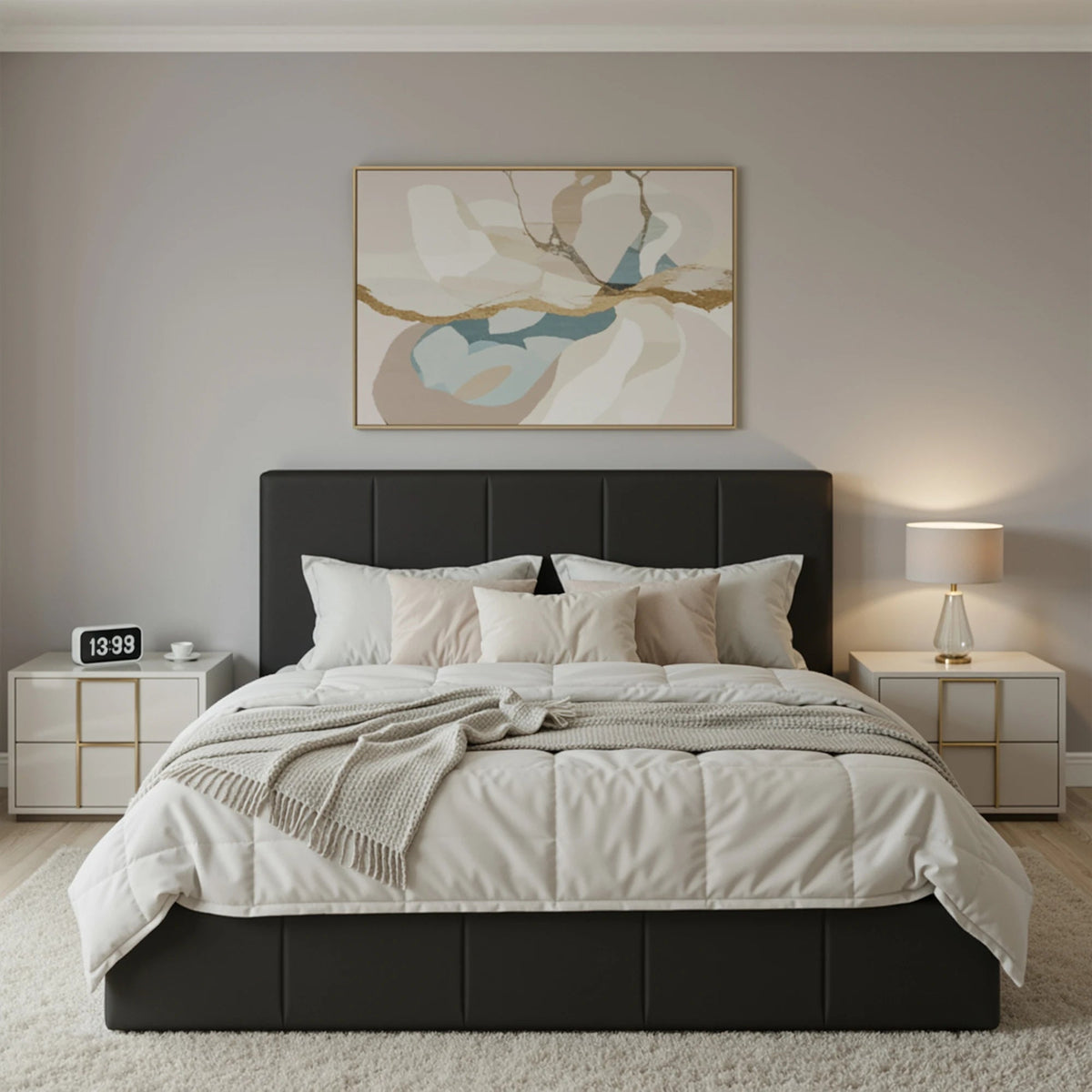 Full/Queen/King Size Dutch Velvet Upholstered Platform Bed Frame The Pet & Home Store