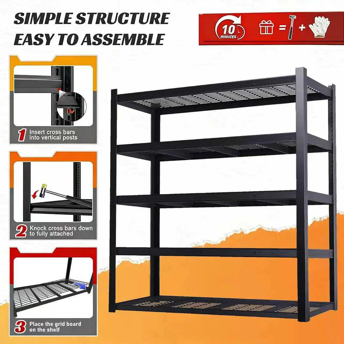 72" Adjustable Metal Utility Rack The Pet & Home Store