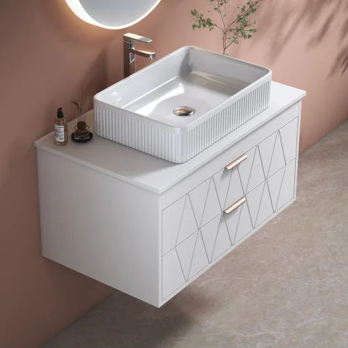 31.5" Modern Single Bathroom Vanity with Ceramic Vessel Sink and Wide Storage Cabinet The Pet & Home Store