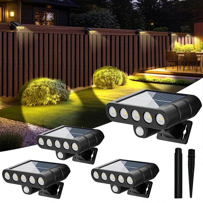 4 PACK Solar Outdoor Spotlights 1200mAh Lawn Flag Lights Landscape LED Ground Lights Walkway Driveway Landscape Camping Li-ion 18650 battery Gardens Trees And Courtyards Pathway Lights Lamp The Pet & Home Store