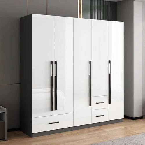 DUTRIEUX Wooden Wardrobe With Kids Drawers And Storage