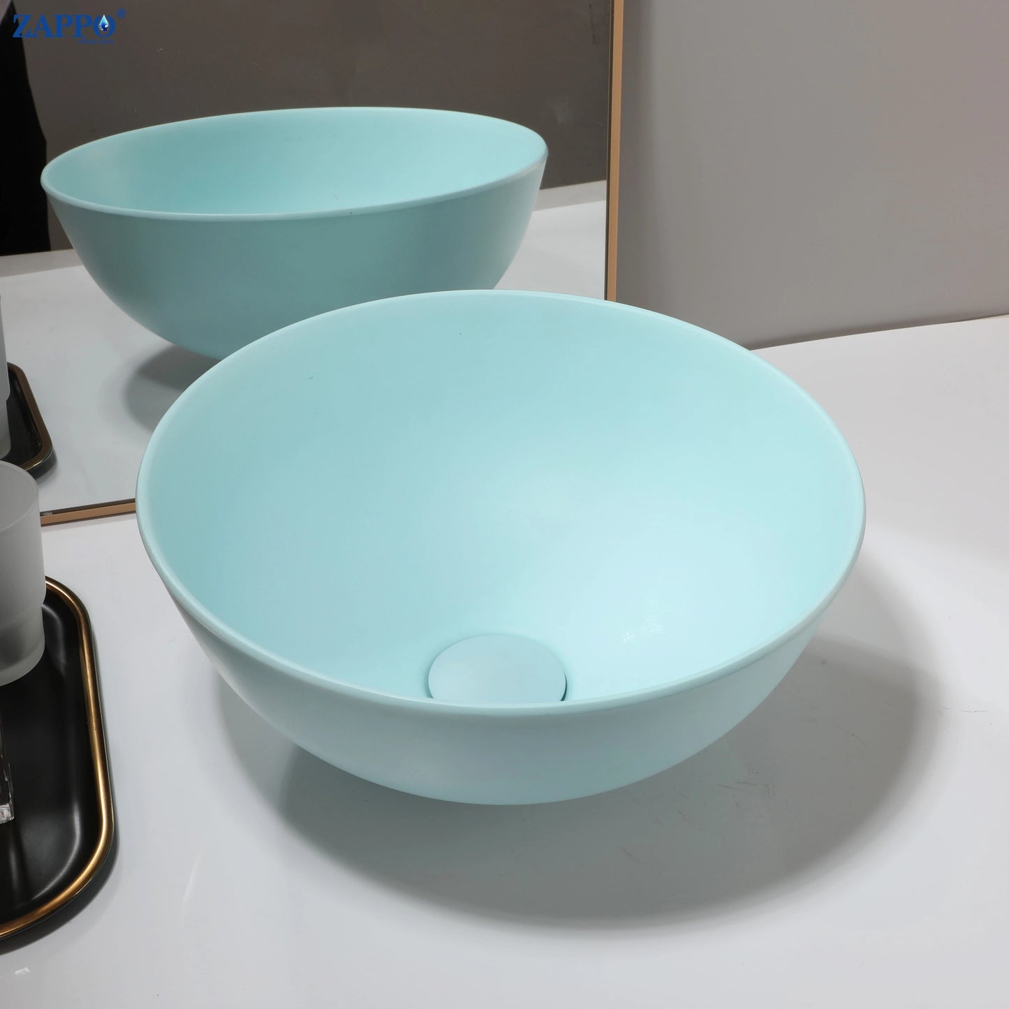 Torayvino Vessel Sink Stone Resin Washbasin Above Counter