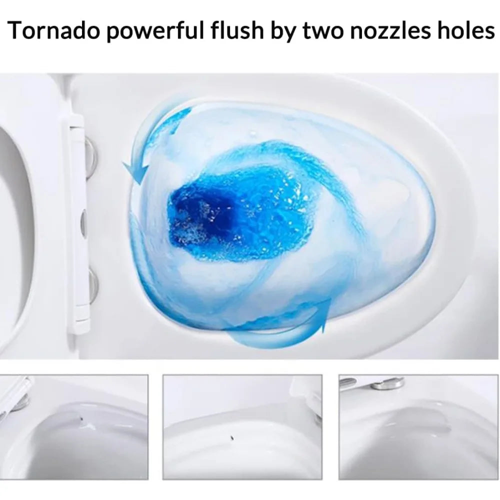 DAFIFY Modern Elongated One Piece Toilet With Tornado Dual Flush