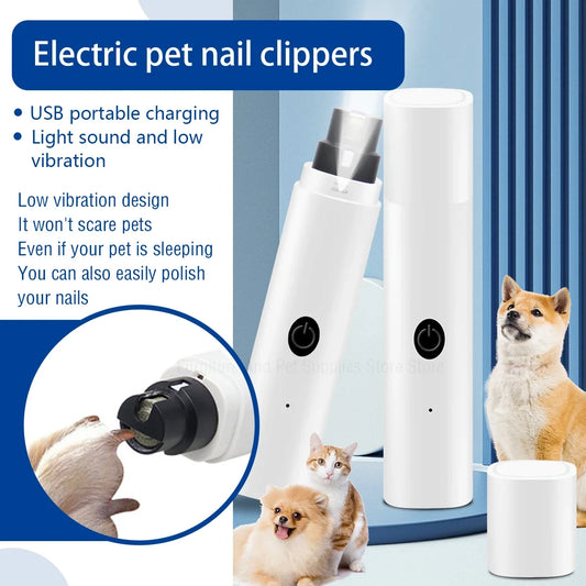 Electric Dog Nail Grinder With Rechargeable USB LED Light
