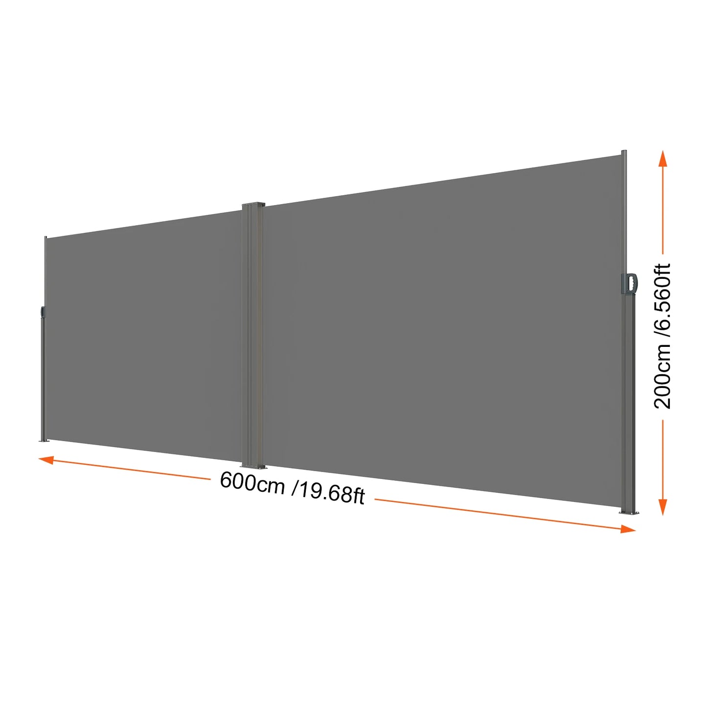 SucceBuy Retractable Side Awning Privacy Screen Polyester UV 30 Divider