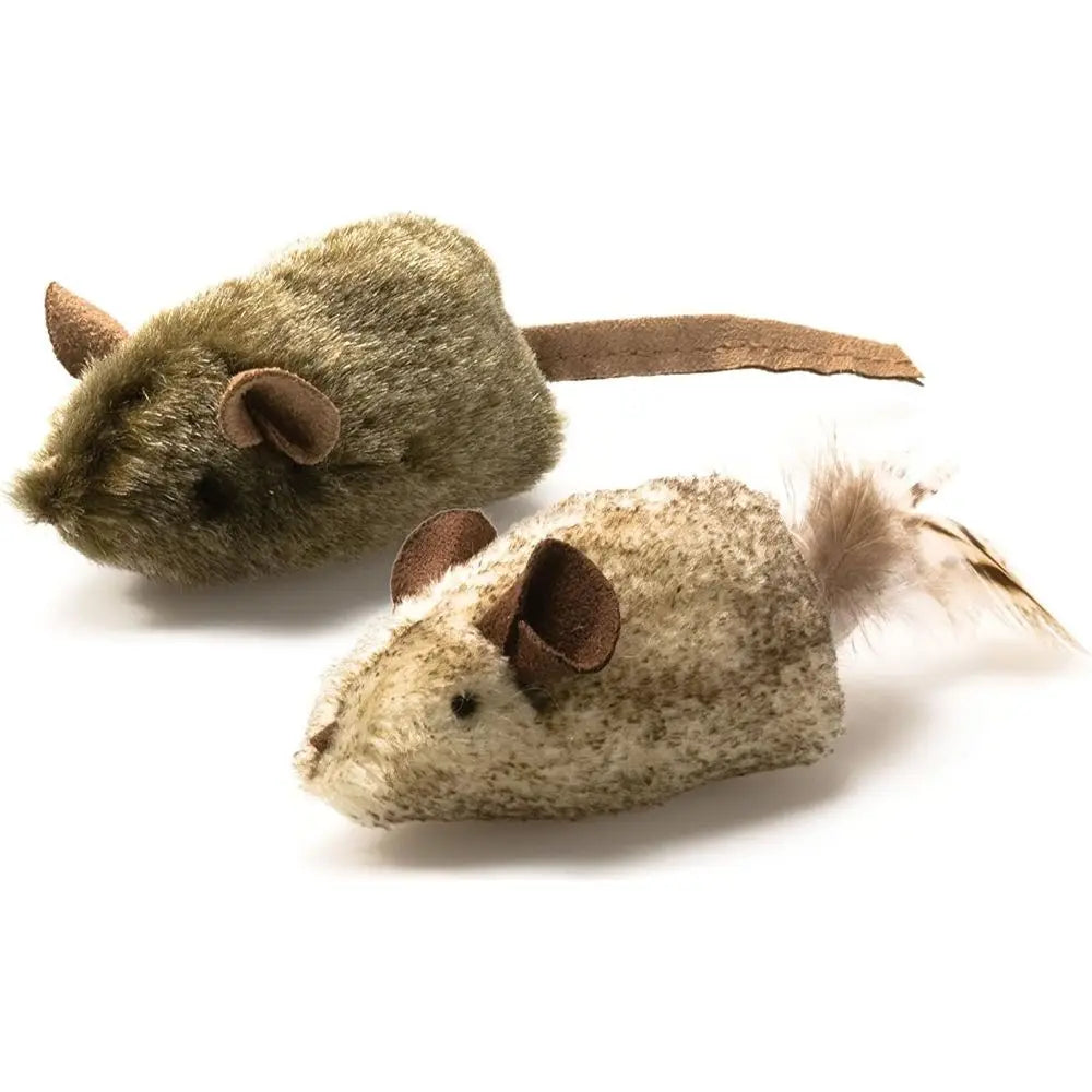 Play-N-Squeak Twice The Mice Cat Toy 2-Pack Interactive Catnip Sound