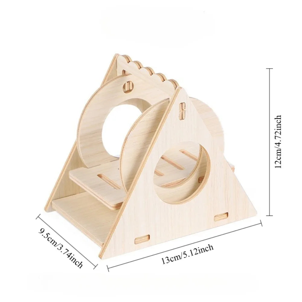 Wooden Hamster Swing Seesaw Toy For Small Pets Cage Accessories