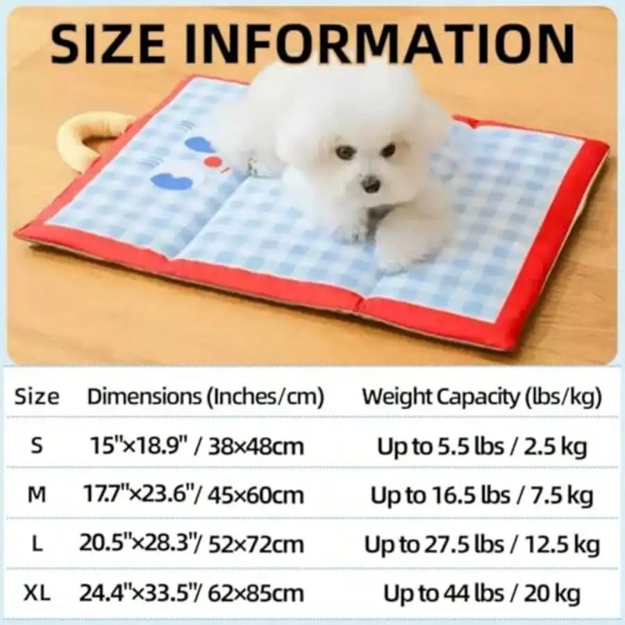 Dog Cooling Mat For Summer - Reversible Pet Cooling Pad With Waterproof Layer Soft Gel-Infused Cool Bed For Puppies, Kittens, Small Medium Dogs & Cats Indoor Outdoor Use (15"*18.9"*0.8")Size S