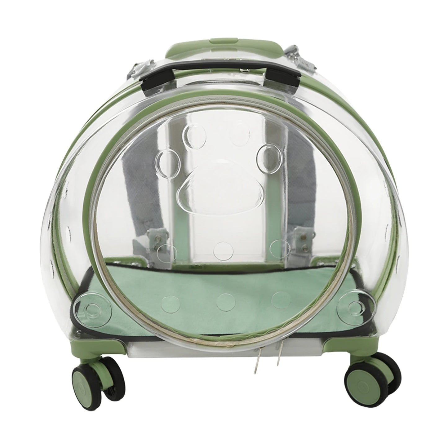 Rolling Cat Carrier With Wheels Telescopic Handle Pet Travel Bag