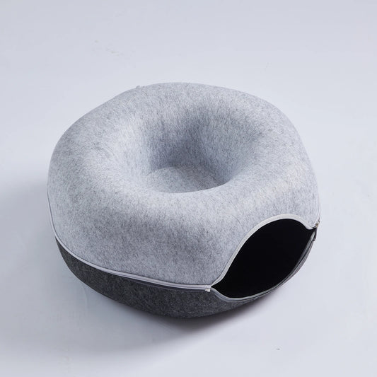 Hexagon Duplex Cat Tunnel Bed Cave For Multiple Cats