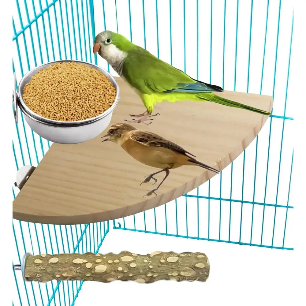 Stainless Steel Bird Feeding Bowls with Clamp, Suitable for Parrots, Cockatiels, Budgies, and Small Animals