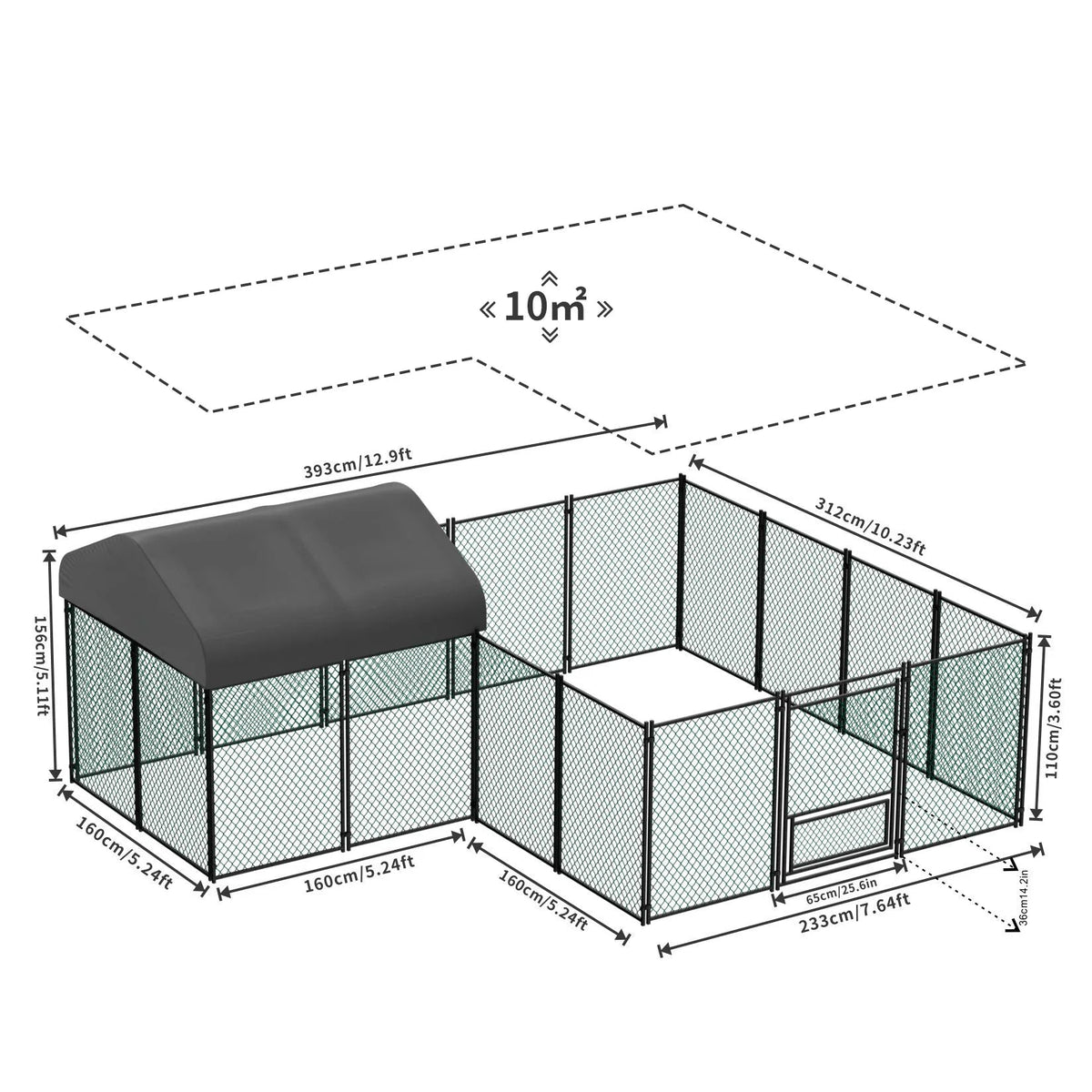 Chicken Coop Run Pen With Cover Outdoor Iron Portable Cage The Pet & Home Store