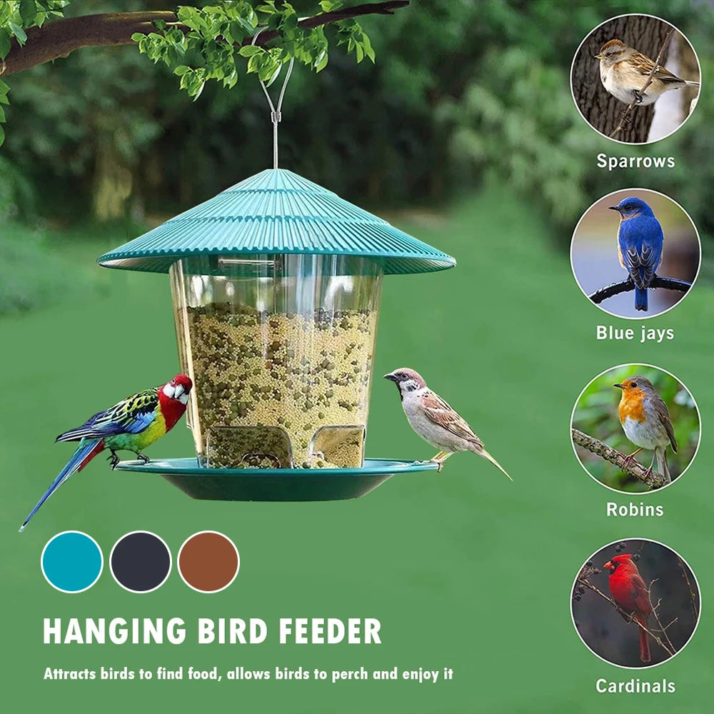 Outdoor Bird Feeder Peanut Dispenser Hanging Seed Holder